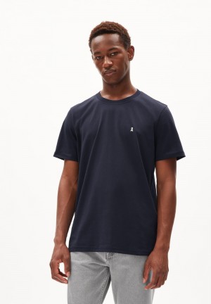 ARMEDANGELS LAARON Heavyweight T-Shirt Relaxed Fit made of Organic Cotton Night Sky | 7814FMNBW