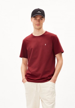 ARMEDANGELS LAARON Heavyweight T-Shirt Relaxed Fit made of Organic Cotton Dunkel | 0213UJCEK