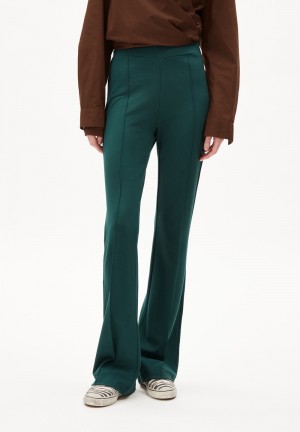 ARMEDANGELS LEYLAARI Jersey Pants made of LENZING™ ECOVERO™ Mix Teal Stone | 1628FOLVG