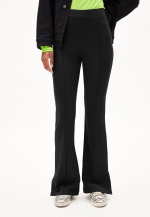 ARMEDANGELS LEYLAARI SLIT HEM Jersey Pants made of LENZING™ ECOVERO™ Viscose Mix Schwarz | 6870ZWECO