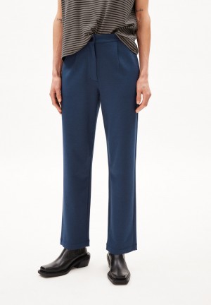 ARMEDANGELS LINAA LOU Jersey Pants made of Organic Cotton Mix Tiefesblau | 1935OTWEX
