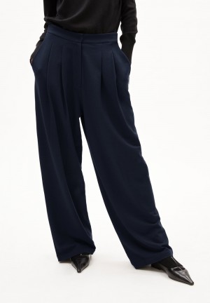 ARMEDANGELS LIRAA LOU WIDELEG Jersey Pants made of Organic Cotton Mix Night Sky | 0462ESZOV