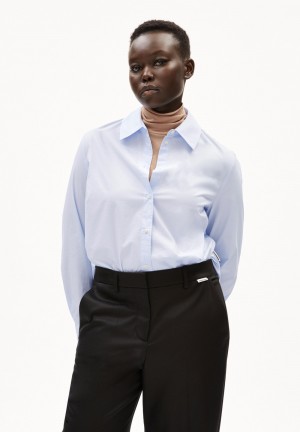 ARMEDANGELS LOUILAA Blouse Relaxed Fit made of Organic Cotton Morning Sky | 3160LOXMS
