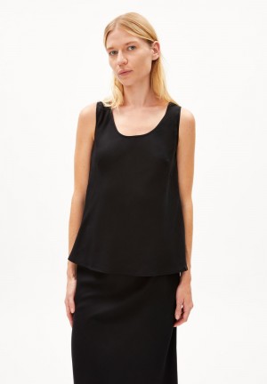 ARMEDANGELS LUMEKAA Top Regular Fit made of TENCEL™ Lyocell Mix Schwarz | 9403GETJC