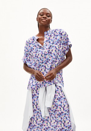 ARMEDANGELS MAAIKE MULTI FLORAL Blouse Oversized Fit made of TENCEL™ Lyocell Hell | 6790SMAIB