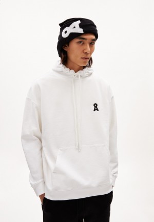 ARMEDANGELS MAALI ICONIC CAPSULE Heavyweight Sweathoodie Relaxed Fit made of Organic Cotton Mix Weiß | 9632HJSAM