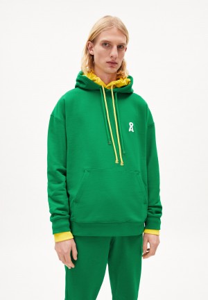 ARMEDANGELS MAALI ICONIC CAPSULE Heavyweight Sweathoodie Relaxed Fit made of Organic Cotton Mix Grün | 3479FZBWL
