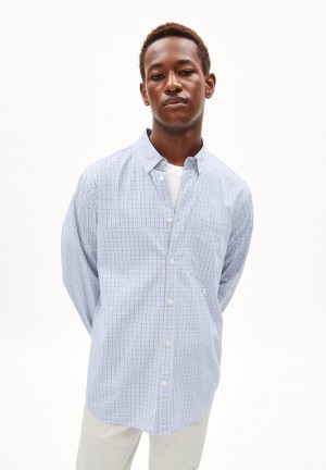 ARMEDANGELS MAARCES Shirt Relaxed Fit made of Organic Cotton Blau | 7359SLYGM