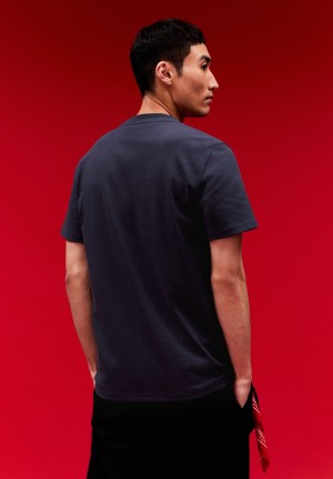 ARMEDANGELS MAARKOS FC Heavyweight T-Shirt Relaxed Fit made of Organic Cotton Mix Night Sky | 4892RXUEN
