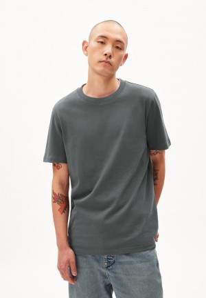 ARMEDANGELS MAARKOS Heavyweight T-Shirt Relaxed Fit made of Organic Cotton Mix Space Steel | 1370AXLIV