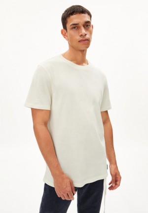 ARMEDANGELS MAARKOS Heavyweight T-Shirt Relaxed Fit made of Organic Cotton Mix Oatmilk | 3560SOKUQ