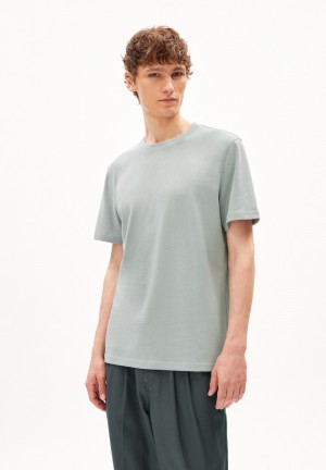 ARMEDANGELS MAARKOS Heavyweight T-Shirt Relaxed Fit made of Organic Cotton Mix Morning Dew | 2519IXVQS