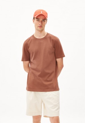 ARMEDANGELS MAARKOS Heavyweight T-Shirt Relaxed Fit made of Organic Cotton Mix Nutshell | 1983CUNIQ
