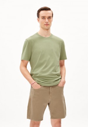 ARMEDANGELS MAARKOS Heavyweight T-Shirt Relaxed Fit made of Organic Cotton Mix Hell | 9384ZNWSD