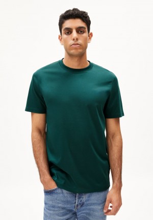ARMEDANGELS MAARKOS MERC PREMIUM T-Shirt Relaxed Fit made of Organic Cotton Tiefes | 9760YPHZT
