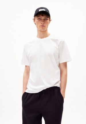 ARMEDANGELS MAARKOS MERC PREMIUM T-Shirt Relaxed Fit made of Organic Cotton Weiß | 6547QYULE