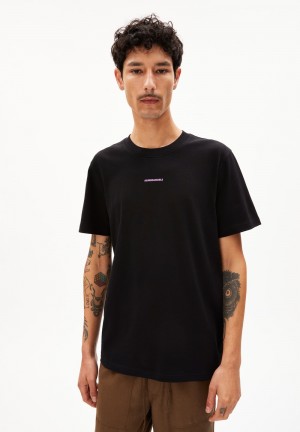 ARMEDANGELS MAARKOS PRM STONE PT Heavyweight T-Shirt Relaxed Fit made of Organic Cotton Mix Schwarz | 5709MUAOR