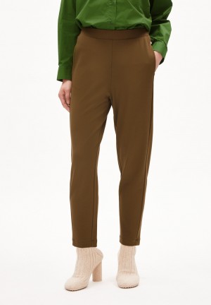 ARMEDANGELS MAGDAALENA Jersey Pants made of LENZING™ ECOVERO™ Mix Dried Moss | 1802ZRAMD