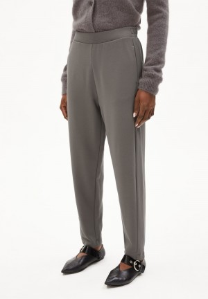 ARMEDANGELS MAGDAALENA Jersey Pants made of LENZING™ ECOVERO™ Mix Iron Cast | 8257WMNKO