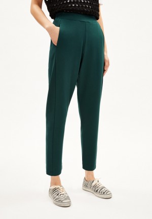 ARMEDANGELS MAGDAALENA Jersey Pants made of LENZING™ ECOVERO™ Mix Teal Stone | 5802ZUMOB