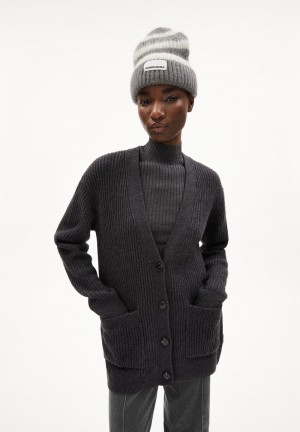 ARMEDANGELS MAIYAA Cardigan Relaxed Fit made of Organic Wool Mix Steel Melange | 4918IJZQU