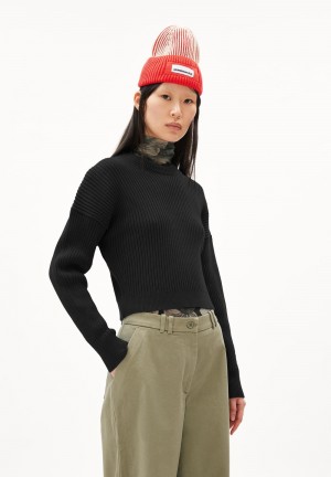 ARMEDANGELS MAYAA MERINOS Sweater Loose Fit made of Merino-Wool Mix Schwarz | 0375SMDCN