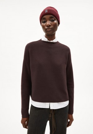 ARMEDANGELS MERINAA LINKS LINKS Sweater Loose Fit made of Organic Cotton Kaffee | 8063GITKF