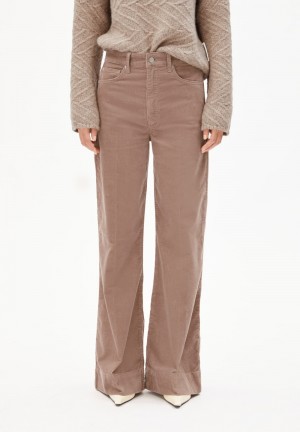 ARMEDANGELS MURLIAA CORDUROY Woven Pants made of Organic Cotton Mix Cinnamon Dust | 4579FEXOH