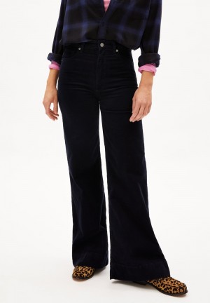 ARMEDANGELS MURLIAA CORDUROY Woven Pants made of Organic Cotton Mix Night Sky | 6073LZFPD