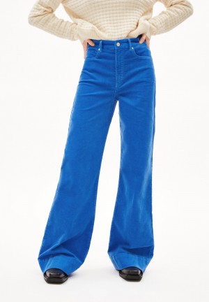 ARMEDANGELS MURLIAA CORDUROY Woven Pants made of Organic Cotton Mix Blau | 1947LQCYW