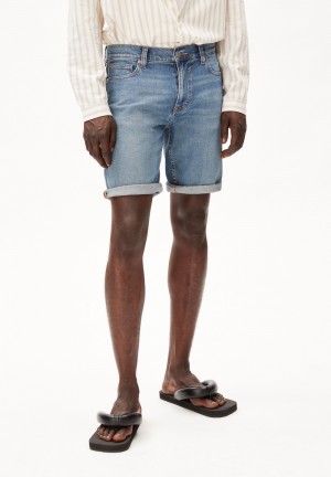 ARMEDANGELS NAAILO Denim Shorts made of Organic Cotton Mix Blau | 7243JYUOM