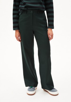 ARMEDANGELS NAGISAA Pants Regular Fit made of Organic Cotton Mix Dunkel | 5197JHXIS
