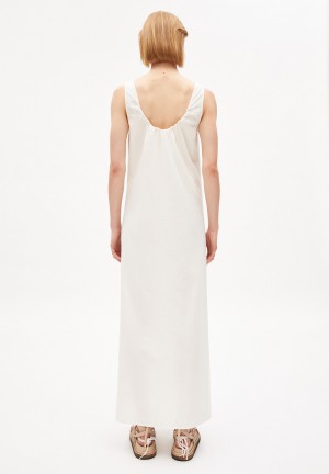 ARMEDANGELS NIKOLINAA LINO Woven Dress made of Linen-Mix Weiß | 7814DVJZL
