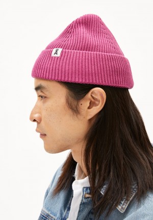 ARMEDANGELS NILDAAO COTTON Beanie made of Organic Cotton Crushed Berry | 8215LUXJF