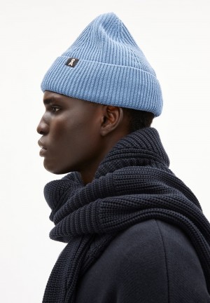 ARMEDANGELS NILDAAO COTTON Beanie made of Organic Cotton Blau | 8935UPQGX