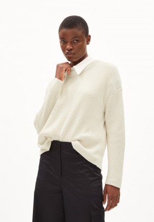 ARMEDANGELS NURIAAS Sweater Loose Fit made of Organic Cotton Oatmilk | 8360OTBXP