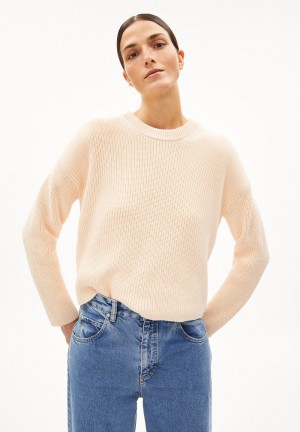 ARMEDANGELS NURIAAS Sweater Loose Fit made of Organic Cotton Vanilla Sky | 9532UJQOM