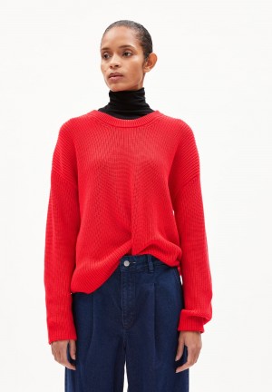 ARMEDANGELS NURIAAS Sweater Loose Fit made of Organic Cotton Rot | 6105VITCQ