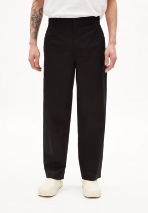 ARMEDANGELS OTAAN LINO Pants Tapered Fit made of Linen Mix Schwarz | 3495YZINH