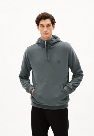 ARMEDANGELS PAARLO COMFORT Sweathoodie Regular Fit made of Organic Cotton Mix Space Steel | 4670SKFQD