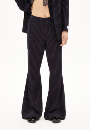 ARMEDANGELS PHAAMINA PINSTRIPE Woven Pants made of LENZING™ ECOVERO™ Viscose Mix Night Sky-white | 6509JNRFG