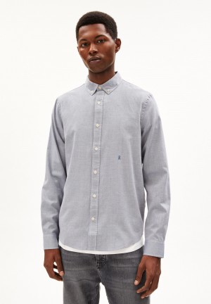 ARMEDANGELS QUAASA Shirt Regular Fit made of Organic Cotton Indigo | 0482YEKJT