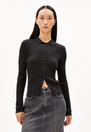 ARMEDANGELS RICIAA Cardigan Slim Fit made of Organic Cotton Schwarz | 7082WBFLS