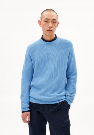 ARMEDANGELS SAALO Sweater Regular Fit made of Organic Cotton Blau | 2085PUDBE