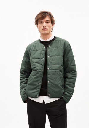 ARMEDANGELS SAANDON Blouson Jacket Regular Fit made of Polyamid Mix (recycled) Grün | 9657IEZUW
