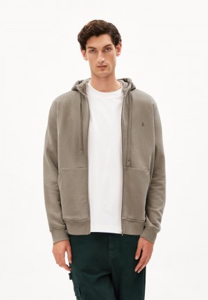 ARMEDANGELS SAROMIAAN COMFORT Sweat Jacket Regular Fit made of Organic Cotton Mix Muddy Water | 9504GTMLF