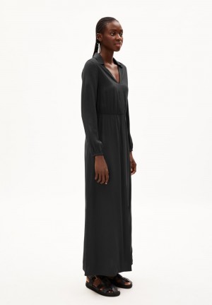 ARMEDANGELS STELAA Woven Dress Regular Fit made of LENZING™ ECOVERO™ Schwarz | 8276MVCBZ