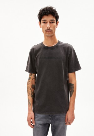 ARMEDANGELS TAALU GMT DYE Heavyweight T-Shirt Relaxed Fit made of Organic Cotton Schwarz | 1074PFDMU
