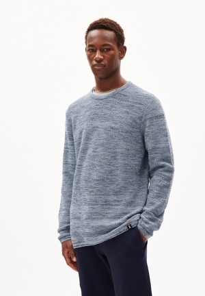 ARMEDANGELS TOLAA Sweater Regular Fit made of Organic Cotton Morning Dew-night Sky | 1758XAJZN