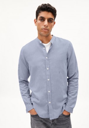 ARMEDANGELS TOMAASAS Shirt Regular Fit made of Organic Cotton Indigo | 9861QOFYK